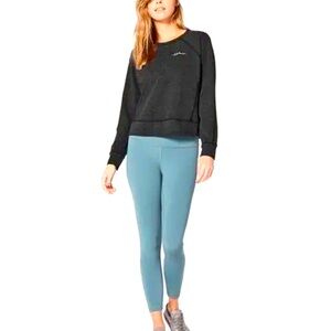 Lululemon Crew Neck Loop Heather  Black Sweatshirt Size M